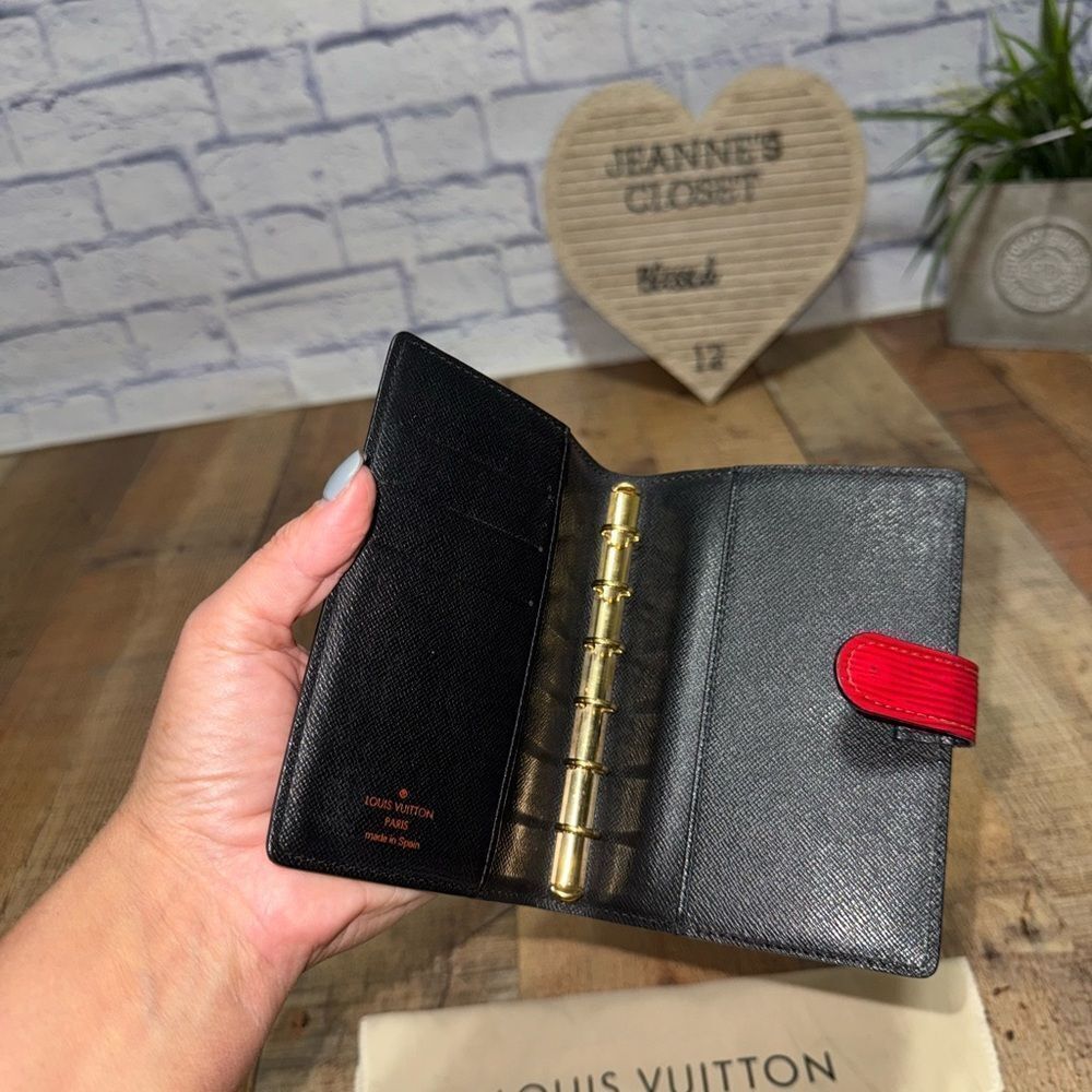 Louis Vuitton Red Epi Leather Small Agenda PM/ Passport Holder COA in photos - Picture 14 of 16